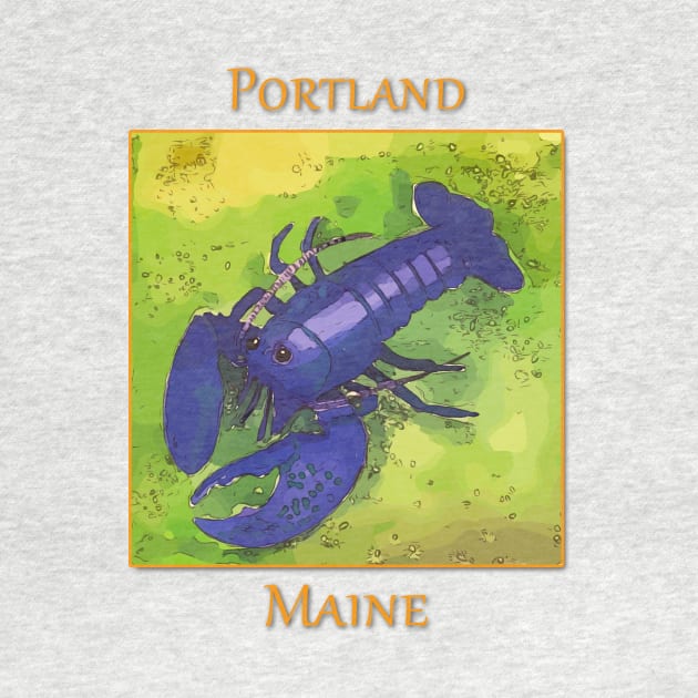 Portland Maine, Rare Blue Lobster by WelshDesigns